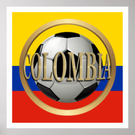 Colombia Soccer Ball ポスター