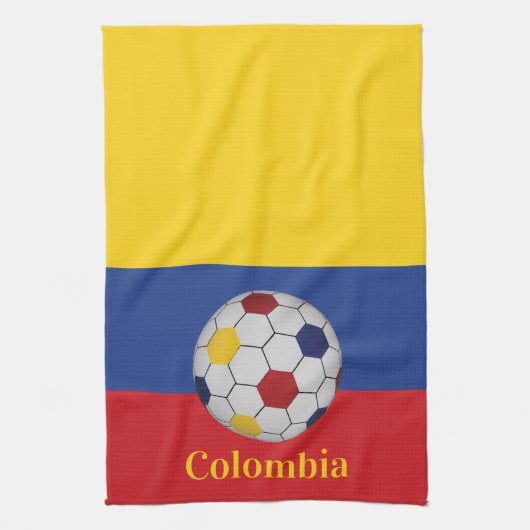 Colombia Soccer Poster キッチンタオル (縦)