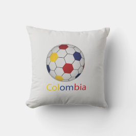 Colombia Soccer Throw Pillow クッション
