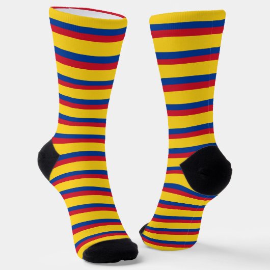 Colombia Socks, patriotic Colombian Flag fashion ソックス (傾斜あり)