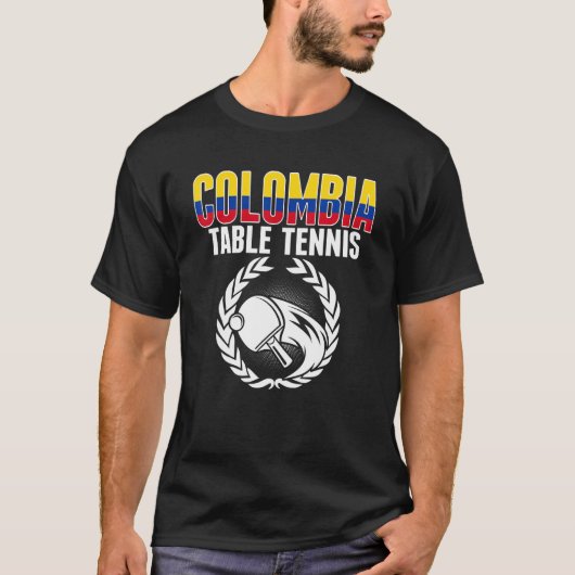 Colombia Table Tennis   Colombian Ping Pong Suppor Tシャツ (正面)