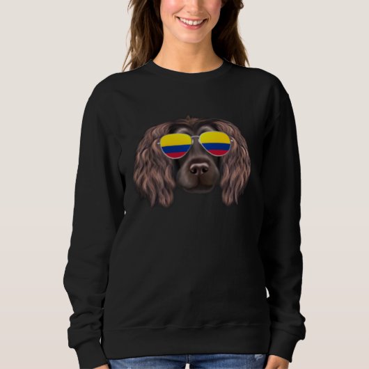 Colombian Flag Boykin Spaniel Dog Colombia Pocket スウェットシャツ (正面)