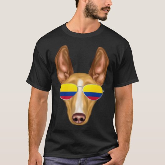 Colombian Flag Cirnechi dellu2019Etna Dog Colombia Tシャツ (正面)