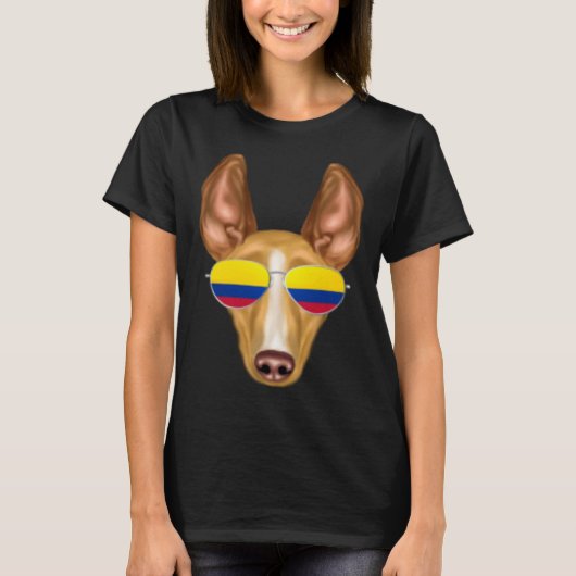 Colombian Flag Cirnechi dellu2019Etna Dog Colombia Tシャツ (正面)