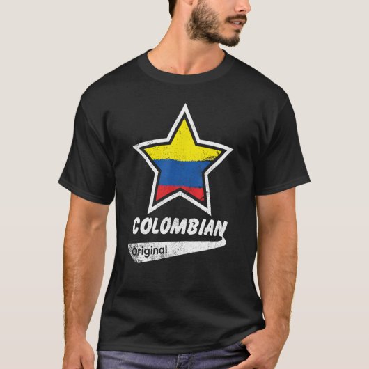 Colombian Original  Proud Colombian  Flag Colombia Tシャツ (正面)