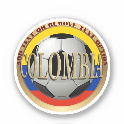 Colombian Soccer Ball Sports シール (正面)