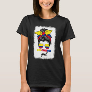 Colombiana Colombia Flag Cute Colombian Girl For W Tシャツ