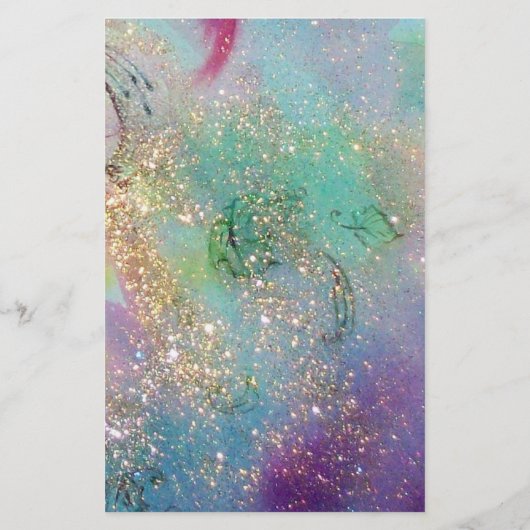 COLOMBINAベニスの仮装マスク青ピンク 便箋 (裏面)