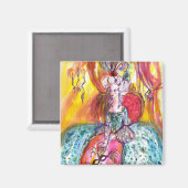 COLOMBINA/ベニス風の仮面舞踏会のマスク マグネット (正面/裏面)