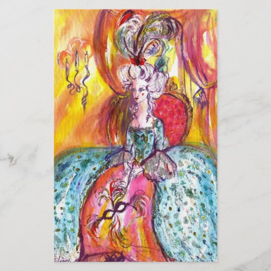 COLOMBINA / Venetian仮装マスク文房具 便箋 (正面)