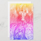 COLOMBINA / Venetian Masquerade Masks Pink Blue 便箋 (正面/裏面)