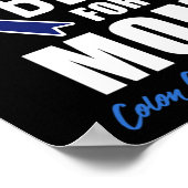 Colon Cancer Shirt I衣服ブルー用Mom Shirts W ポスター (角)