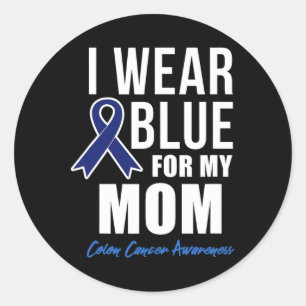 Colon Cancer Shirt I衣服ブルー用Mom Shirts W ラウンドシール