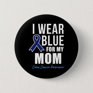 Colon Cancer Shirt I衣服ブルー用Mom Shirts W 缶バッジ