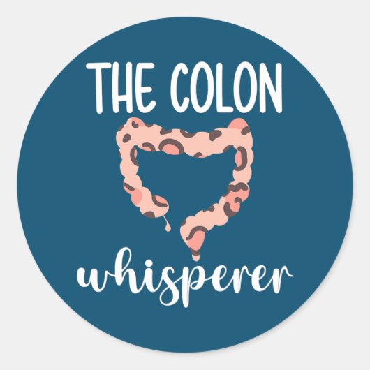 Colon Whisperer Gastroenterologist ラウンドシール (正面)
