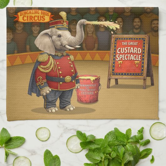 Colonel Klinger, custard slinger キッチンタオル (折り畳み)