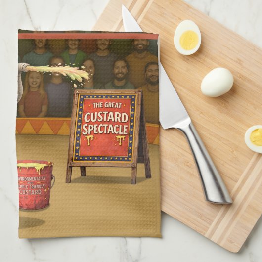 Colonel Klinger, custard slinger キッチンタオル (四つ折り)