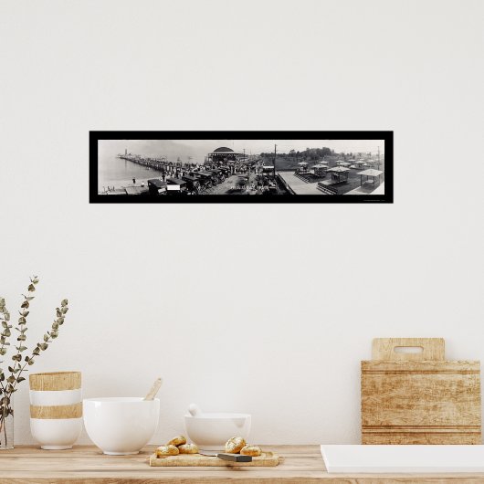 Colonial Beach Auto VA Photo 1913 ポスター (キッチン)