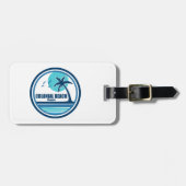 Colonial Beach Virginia Palm Tree Birds ラゲッジタグ (正面横)