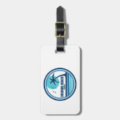 Colonial Beach Virginia Palm Tree Birds ラゲッジタグ (正面縦)