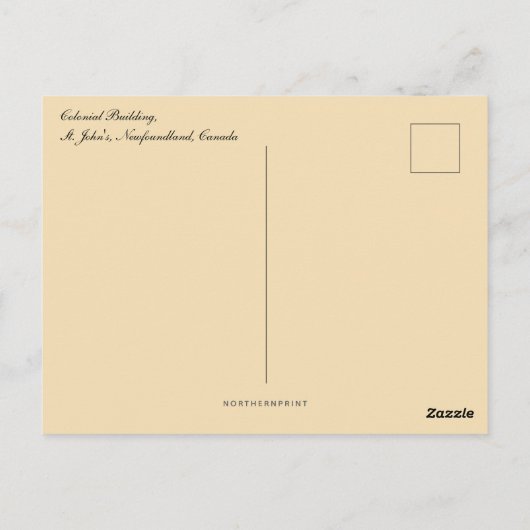 Colonial Building Newfoundland Canada ポストカード (裏面)