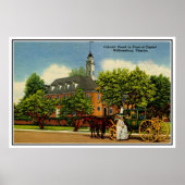Colonial coach in front of capitol Williamsburg VA ポスター (正面)