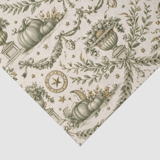 Colonial Sage Green Gold Harvest 薄葉紙 (詳細)