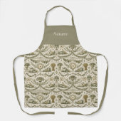 Colonial Sage Green Gold Harvest Personalized エプロン (正面)