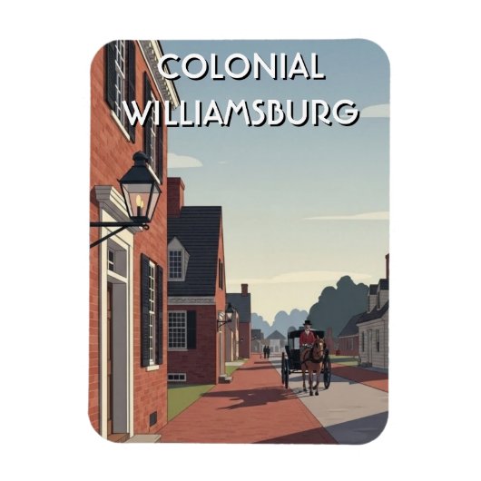 Colonial Williamsburg Virginia Souvenir マグネット (縦)
