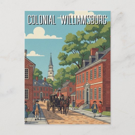 Colonial Williamsburg Virginia Travel ポストカード (正面)