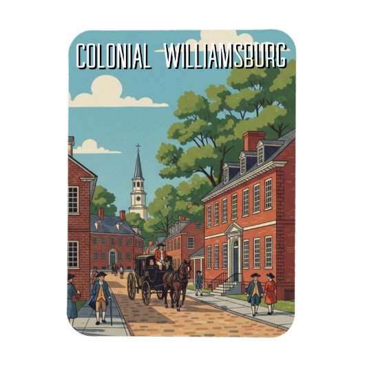 Colonial Williamsburg Virginia Travel マグネット (縦)