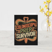 Colonoscopy Prep Surviver Colon Healthセラピー- カード (黄色い花)
