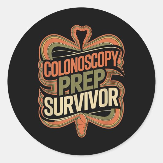 Colonoscopy Prep Surviver Colon Healthセラピー- ラウンドシール (正面)