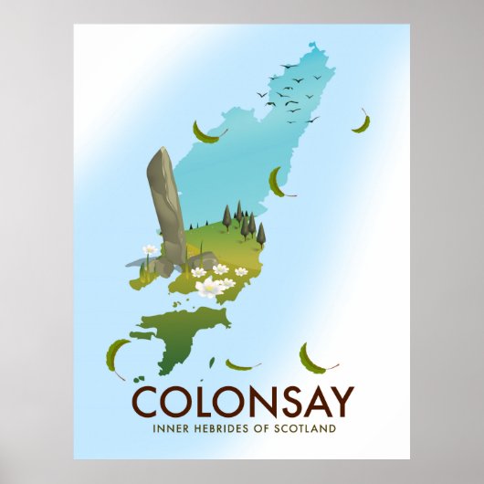 Colonsay Inner Hebrides of Scotland旅行ポスター ポスター (正面)
