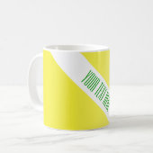 COLORグラデーション(レモンイエロー) +テキストのみ コーヒーマグカップ (正面左)