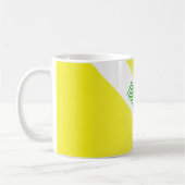 COLORグラデーション(レモンイエロー) +テキストのみ コーヒーマグカップ (左)