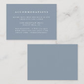 Color 無地の Dusty Blueの結婚宿泊 エンクロージャーカード (正面/裏面)