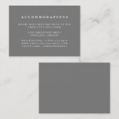 Color 無地の Grayの結婚宿泊施設 エンクロージャーカード (正面/裏面)