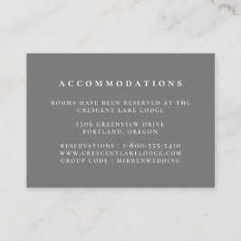 Color 無地の Grayの結婚宿泊施設 エンクロージャーカード