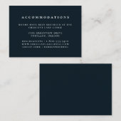 Color 無地の Navy Blueの宿泊結婚施設 エンクロージャーカード (正面/裏面)