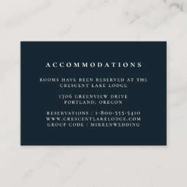 Color 無地の Navy Blueの宿泊結婚施設 エンクロージャーカード