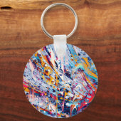 Color Abstract Splatters キーホルダー (正面)