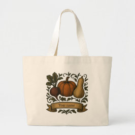 Color Autumn Harvest Personalized ラージトートバッグ