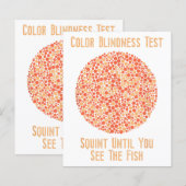 Color Blind T Shirt - Color おもしろい Blindness Test (正面/裏面)