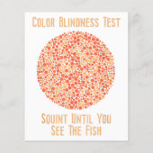 Color Blind T Shirt - Color おもしろい Blindness Test (裏面)