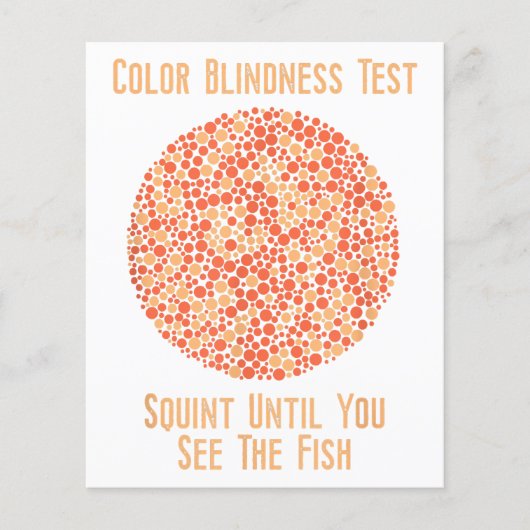 Color Blind T Shirt - Color おもしろい Blindness Test (正面)