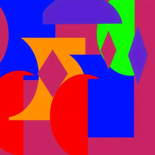 Color-Block Abstract – Bright Modern Art Pattern フリースブランケット