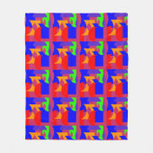 Color-Block Abstract – Bright Modern Art Pattern フリースブランケット (正面)