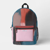 Color block Abstract Colorful Back to School プリントバックパック (正面)