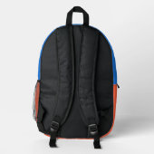 Color Block Backpack for kids - Personalized Name プリントバックパック (裏面)
